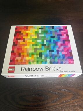 Lego Rainbow Bricks Puzzle - Red Orange Yellow Green Blue Purple Pink